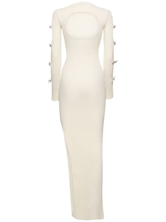 Mach & Mach: Robe longue en maille côtelée