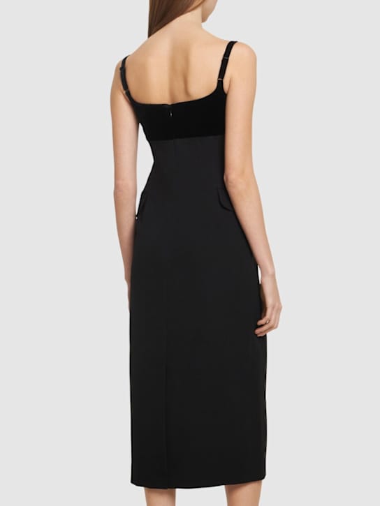 Tory Burch: Vestido midi con tirantes y solapas