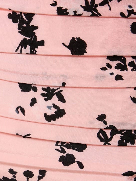 Alessandra Rich: Abito midi in seta con volant