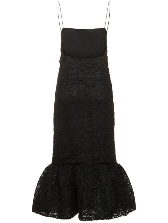 Interior: Abito midi in pizzo con balza