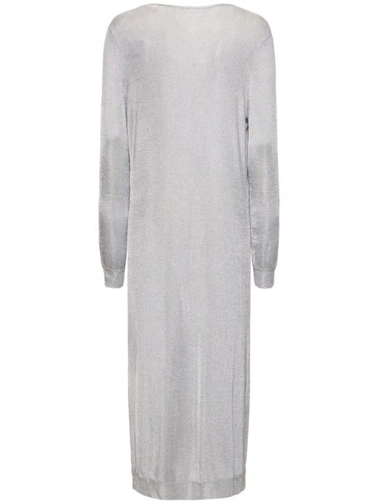 Interior: Vestito lungo in maglia con scollo a V