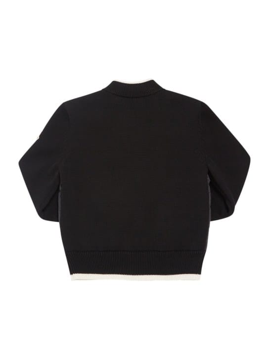 Moncler: Cardigan in piumino e cotone