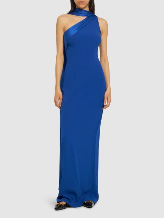 Roland Mouret - 单肩绸缎绉纱长款连衣裙