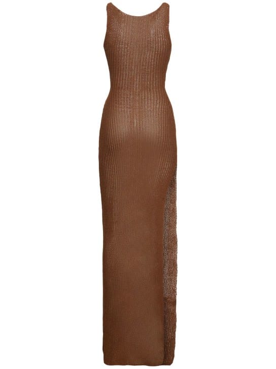 Aya Muse: Vestido largo de punto con abertura