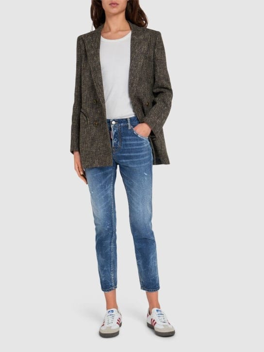 Dsquared2: Jeans dritti con dettagli consumati