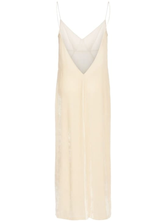 Blumarine: Open-back slip maxi dress