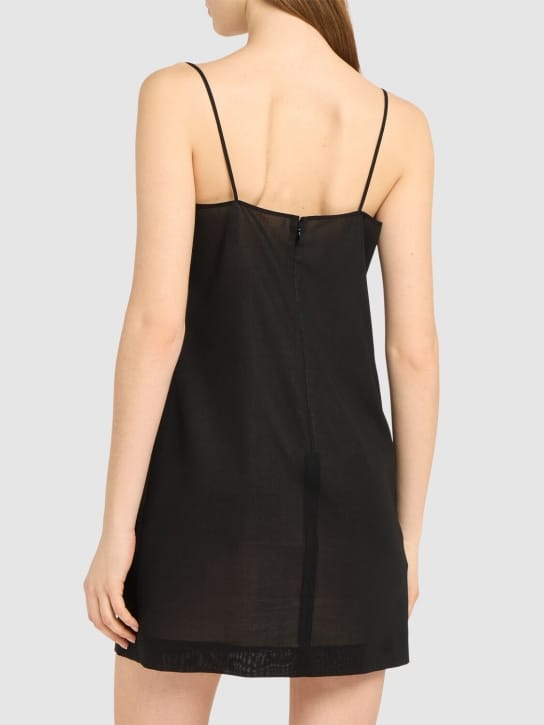 Blumarine: Virgin wool mini dress with lace