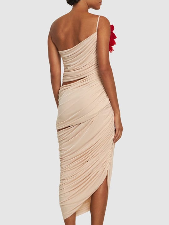 Magda Butrym: One-shoulder draped cupro midi dress