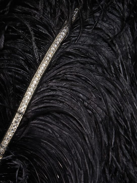David Koma: Miniabito con piume e cristalli