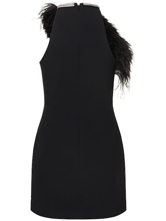 David Koma: Miniabito con piume e cristalli