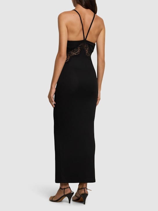 Christopher Esber: Vestido midi con cut-out y encaje