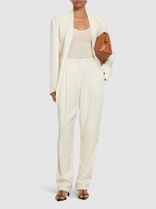 TOVE - Emery羊毛&粘胶纤维绉纱裤子