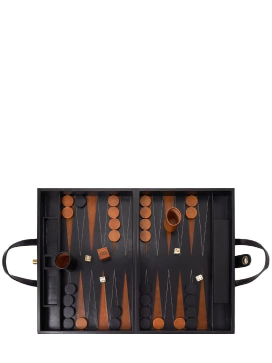 The Conran Shop - 黑色饰面皮革西洋双陆棋