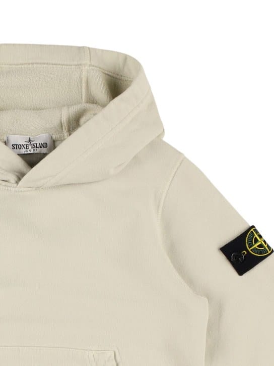 Stone Island Junior - 有机棉连帽卫衣