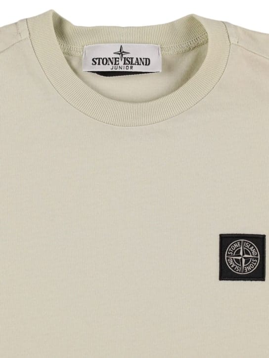 Stone Island Junior - 棉质平纹针织T恤