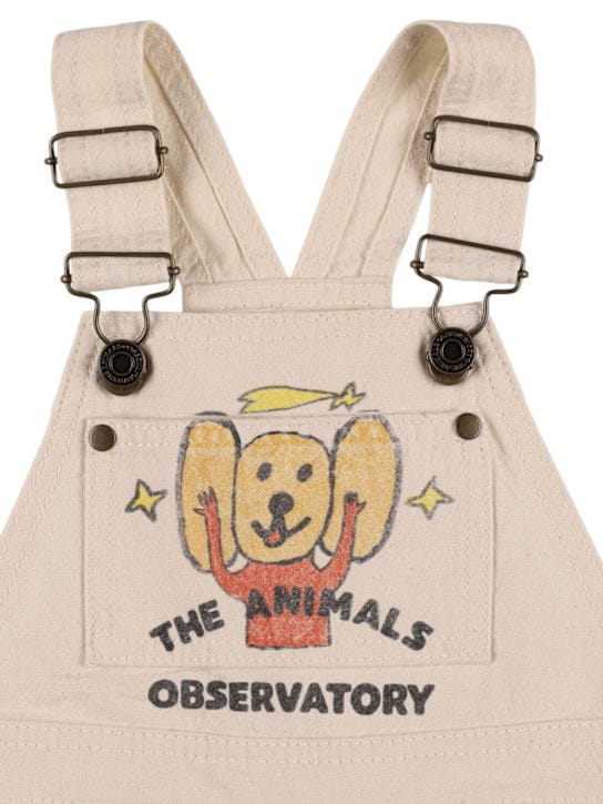 The Animals Observatory - 印花棉质斜纹背带裤