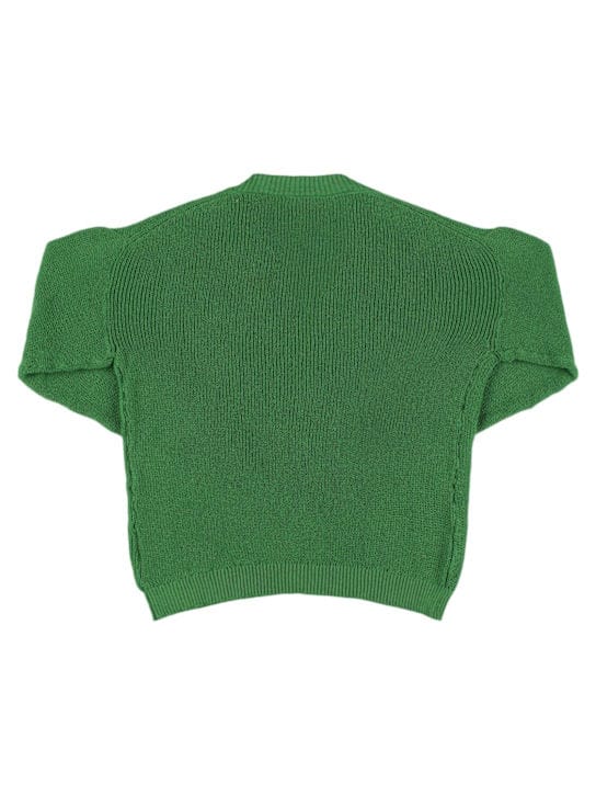 The Animals Observatory: Cotton knit buttoned cardigan