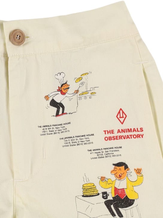 The Animals Observatory - 印花棉质斜纹短裤
