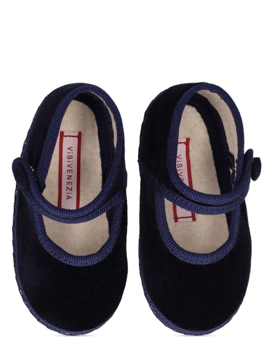 Vibi Venezia - 天鹅绒玛丽珍学步鞋