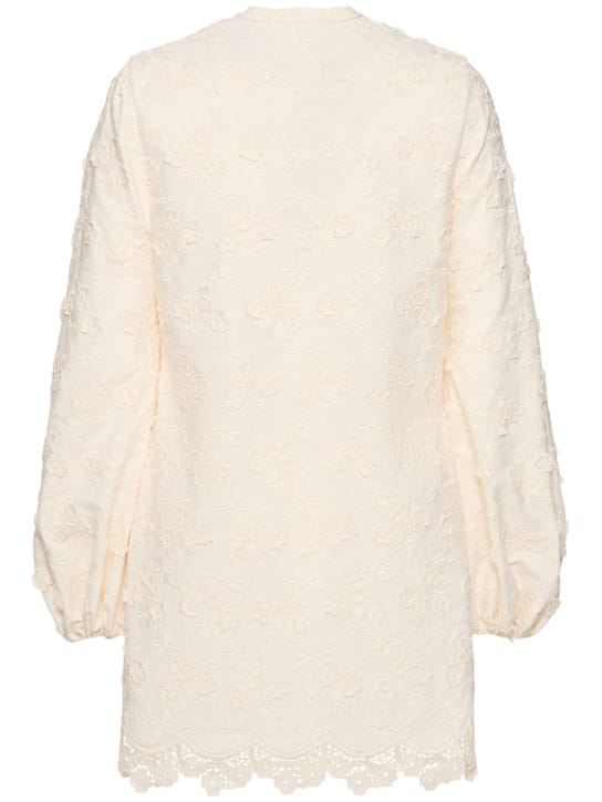 Giambattista Valli: Embroidered long-sleeved mini dress