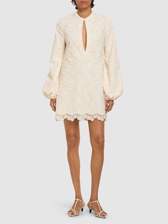 Giambattista Valli - 刺绣府绸迷你连衣裙