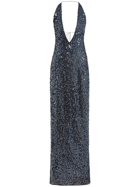 16arlington: Sequin halterneck maxi dress