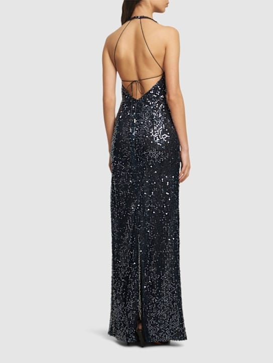 16arlington: Sequin halterneck maxi dress