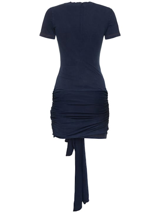 Giuseppe Di Morabito: Cotton mini dress with draping