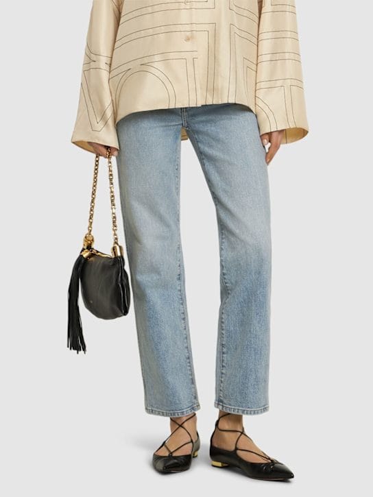 Aquazzura - 10毫米Gabi皮革芭蕾平底鞋