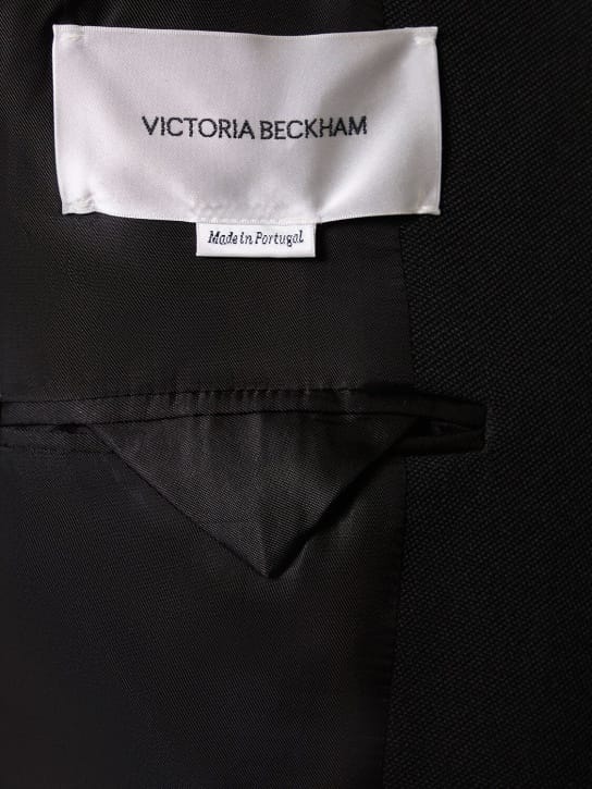 Victoria Beckham: 贴片口袋羊毛混纺西服夹克
