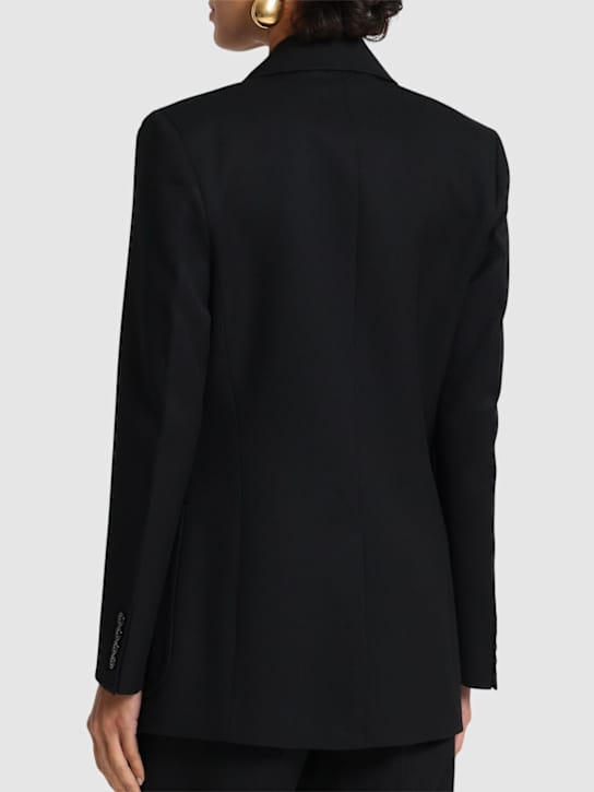 Victoria Beckham: 贴片口袋羊毛混纺西服夹克