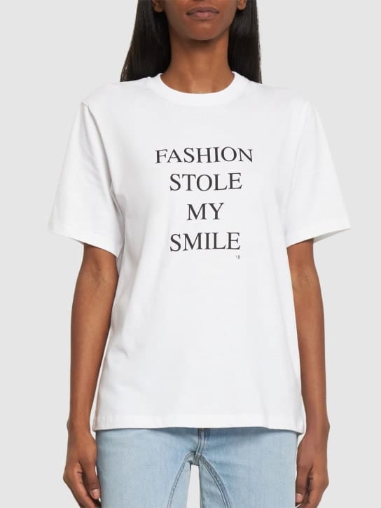 Victoria Beckham: Slogan棉质T恤