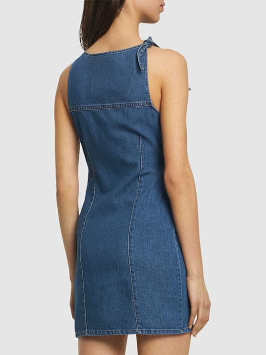 Coperni: Robe courte en denim avec cut-out