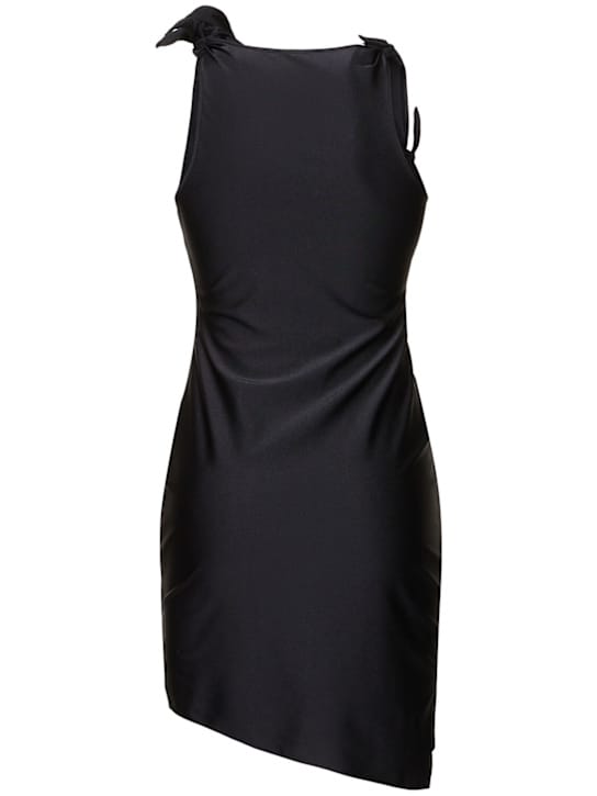 Coperni: Vestido corto asimétrico con rosetas