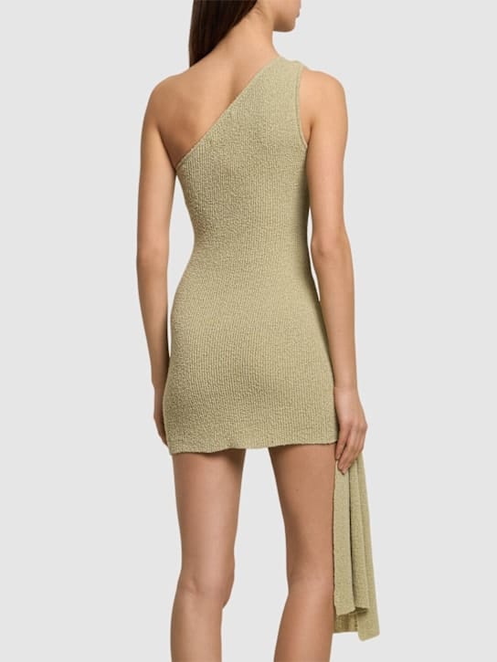Aya Muse: Vestido corto de punto asimétrico