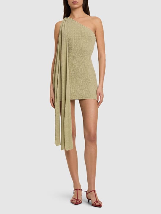 Aya Muse: Vestido corto de punto asimétrico