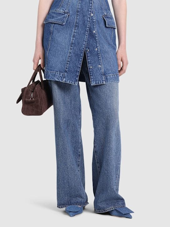 Jacquemus - 10毫米Duelo P牛仔露跟平底鞋