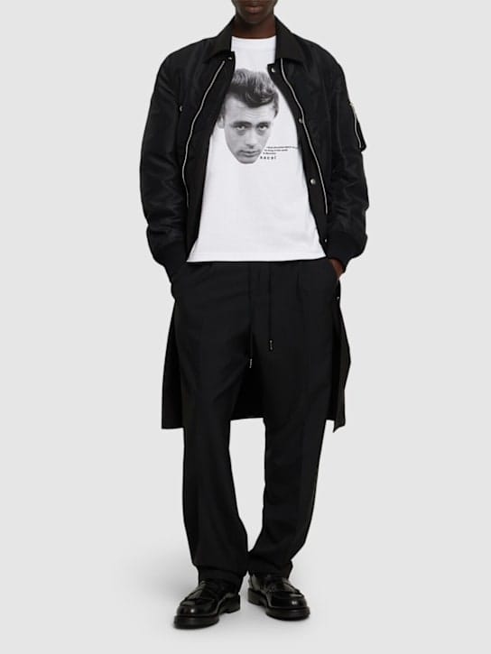 Sacai: Oversize T-shirt with graphic print