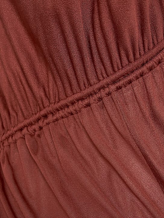 Blumarine: 粘胶纤维绉纱长款连衣裙