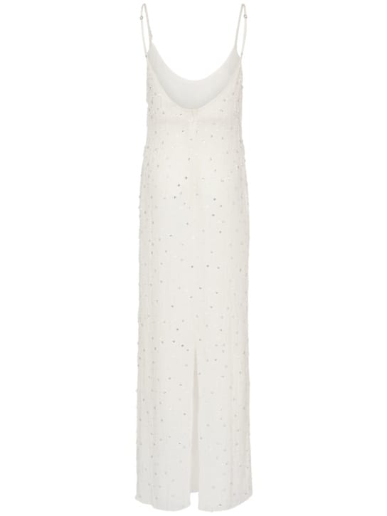 Blumarine: Embroidered long slip dress
