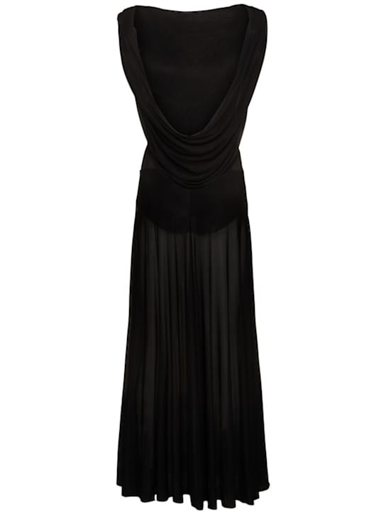 Magda Butrym: Cupro maxi dress with draped back