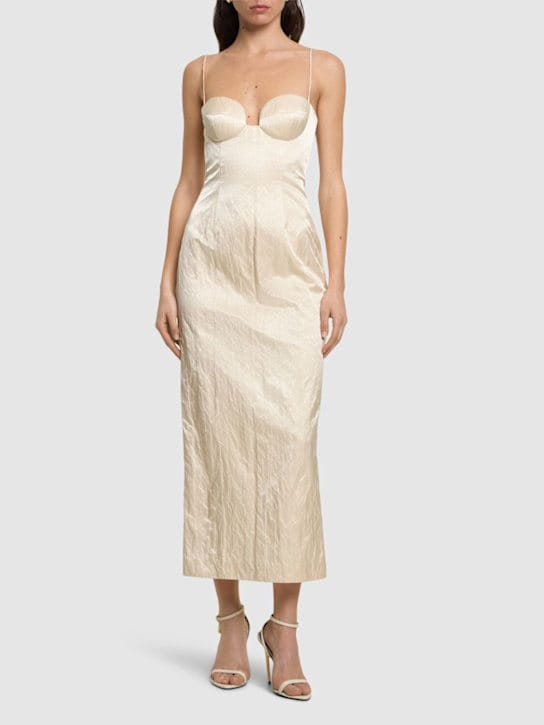 Magda Butrym: Abito lungo bustier con rose