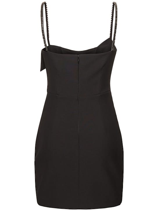 Roland Mouret: Abito corto drappeggiato con cristalli