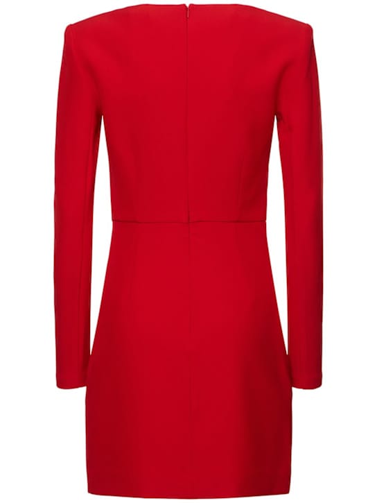 Roland Mouret: 长袖绉纱迷你连衣裙