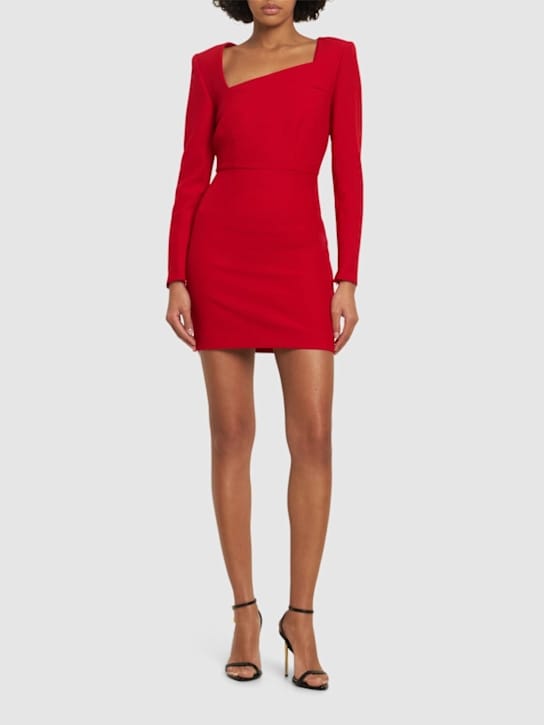 Roland Mouret - 长袖绉纱迷你连衣裙