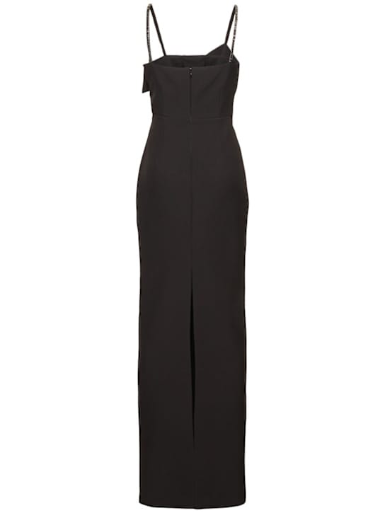 Roland Mouret: Abito lungo in crêpe con cristalli