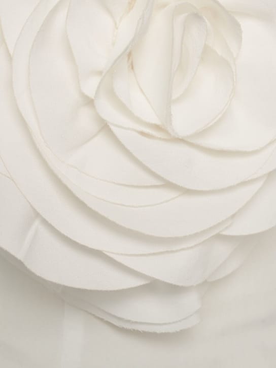 Blumarine: Long dress with rose appliqu 