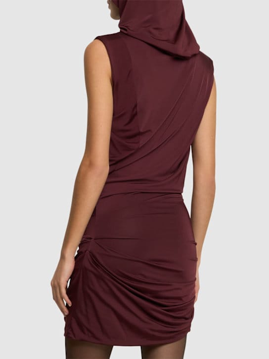 Magda Butrym: Vestito corto in jersey con cappuccio