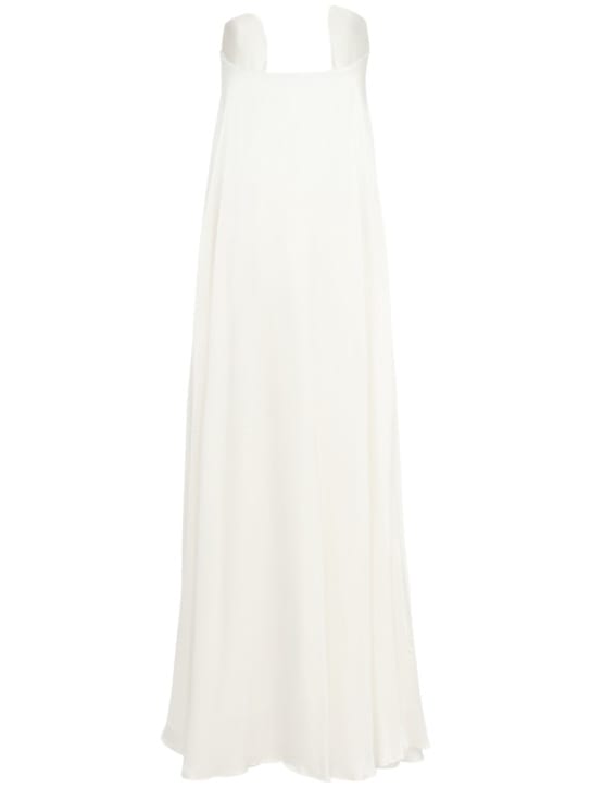 Christopher Esber: Vestido largo de seda con escote escultural