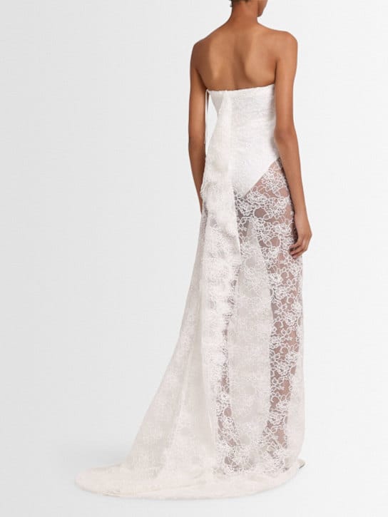 Christopher Esber: Strapless Long Dress with Draping